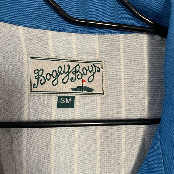 Bogey Boys Blue Striped Button Up Shirt Men’s Size Small NEW Golf Apparel - Picture 4 of 8